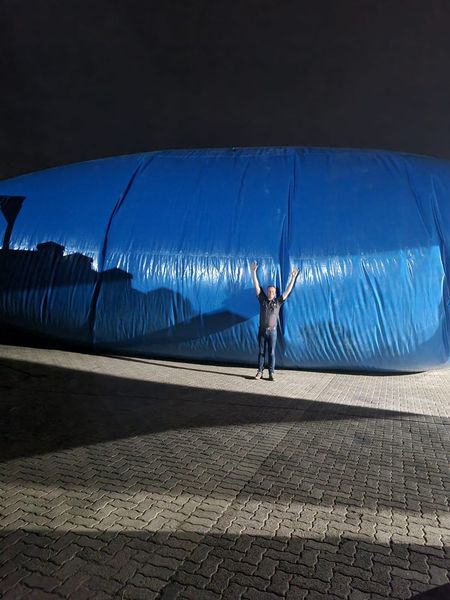 Large flexible water bladder used for agricultural water storage in the Eastern Cape